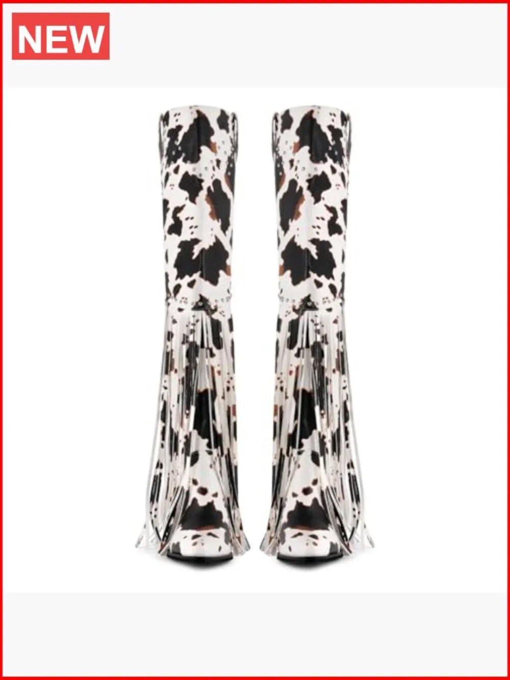 Western Fringe Thigh High Cowboy Boots Over Knee Wide Calf Cowgirl